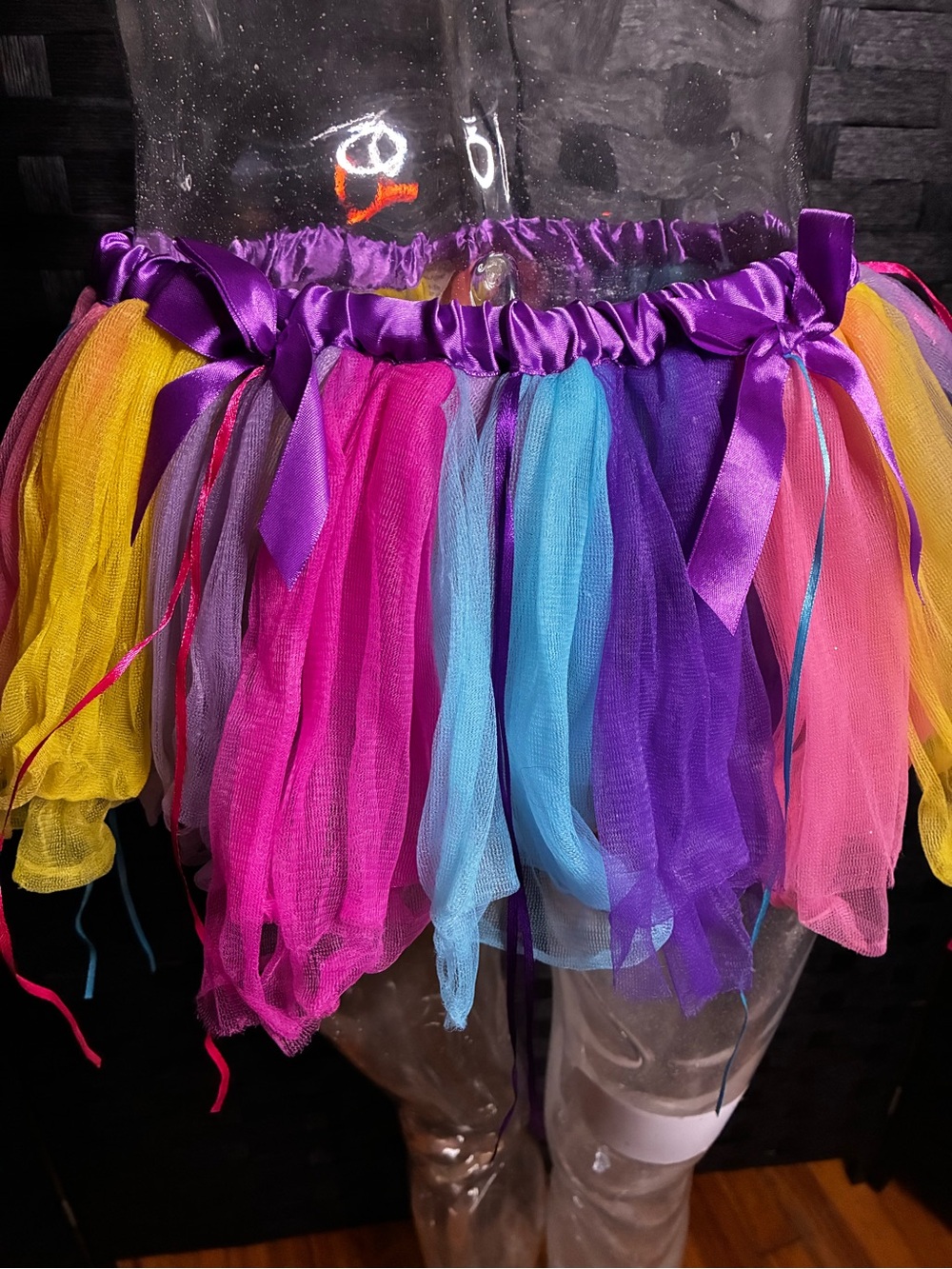Vibrant Rainbow Tulle Tutu Skirt – Festival Rave Wear